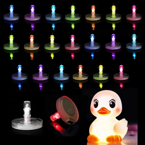 Light Up Rubber Duck Display with 16 Modes and 7 Colors, Self-Adhesive Mount （Rubber Duck not Included） (20Pcs)