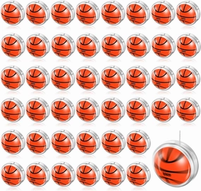 Liliful 50 Pcs Yo Yo Bulk, Yoyos Toys for Boys Girls Party Favors for Birthday Classroom Bag Fillers Carnival Prizes Xmas Gift(Basketball)