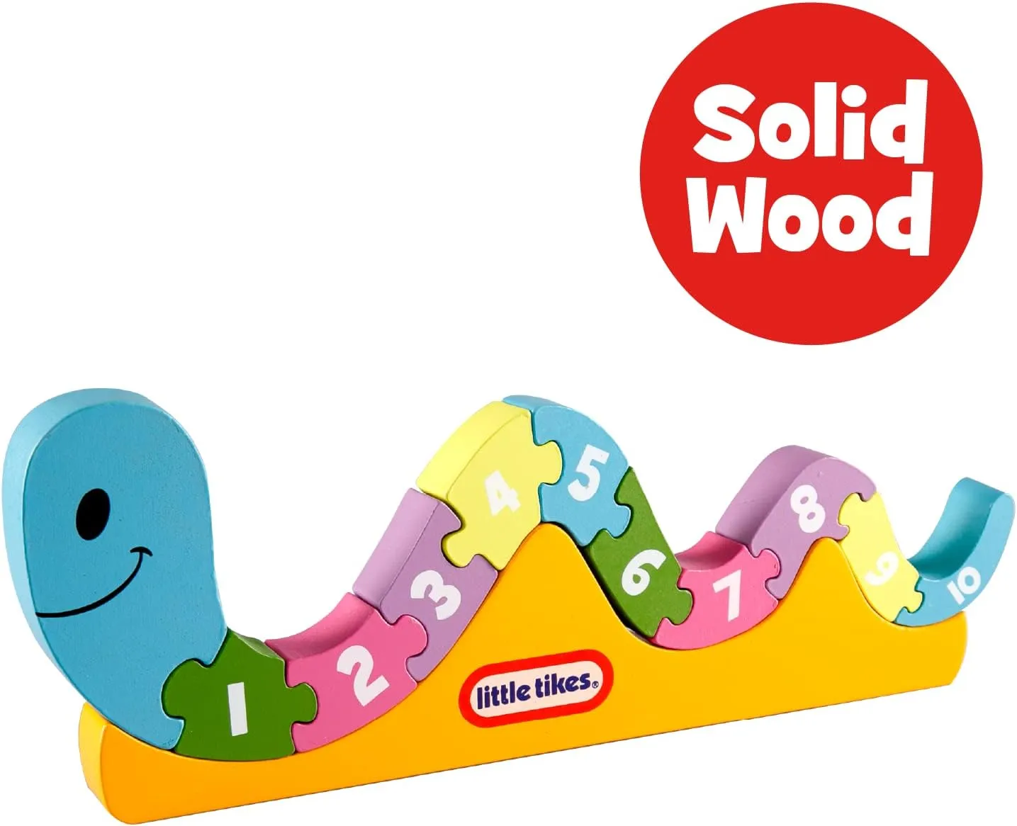 Little Tikes - Solid Wood Counting Worm - Colors and Counting Building Toys and Toddler Games - Montessori Toys and Learning Activities. Great Birthday Gift for Boys and Girls.