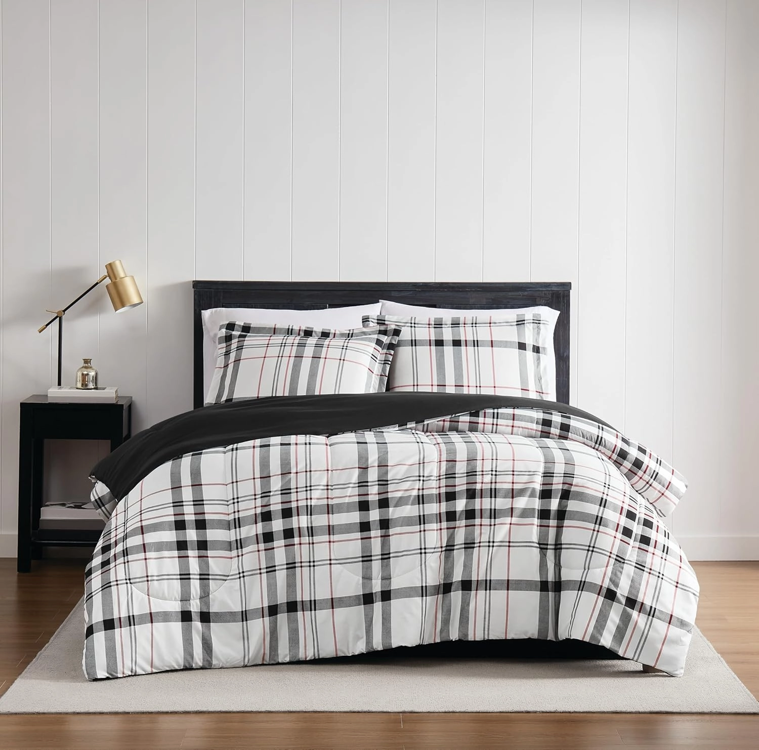 London Fog Charlotte Plaid Comforter Set Multiple Polyester 3-Piece Full/Queen Comforter Set, Plaid Themed, for Men and Women, Oeko-TEX Certified Confidence