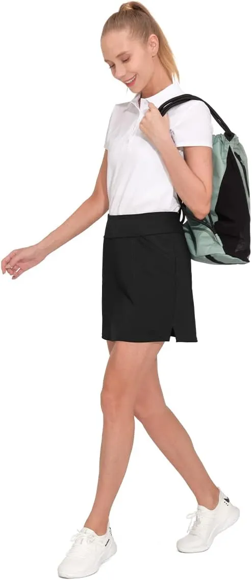 M MOTEEPI 16" Golf Skirt for Women Tennis Skirt with 4 Pockets High Waisted Athletic Skorts Skirts