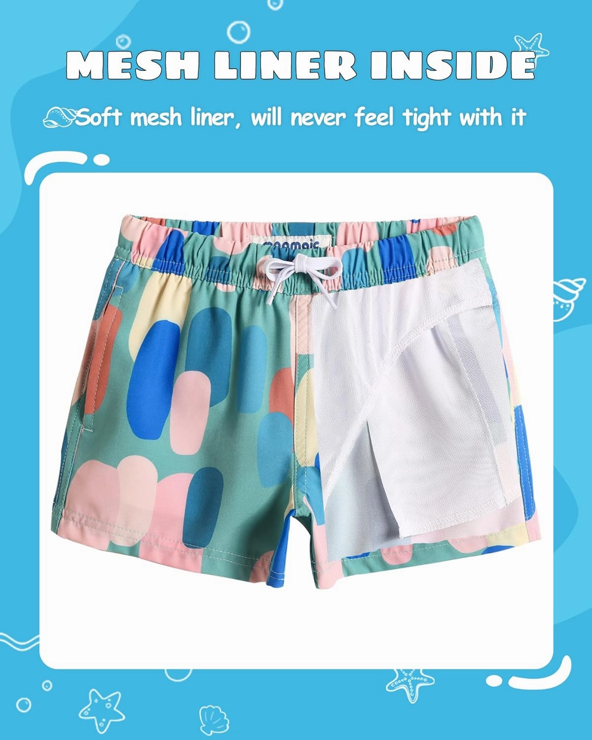 maamgic Boys Swim Trunks Stretch Quick Dry Swim Shorts Kids Bathing Suits Toddler Boy Swimsuit Swimwear