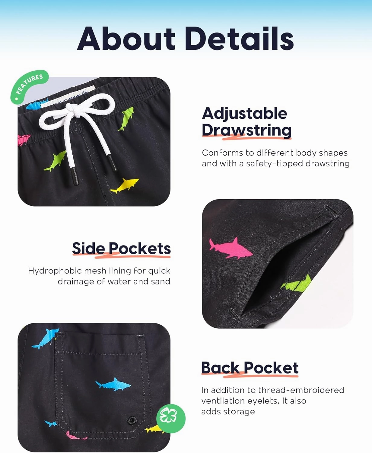 maamgic Swim Trunks Boys Toddler Bathing Suits for Kids Swimwear Baby Boy Swimsuit Boys Swim Shorts
