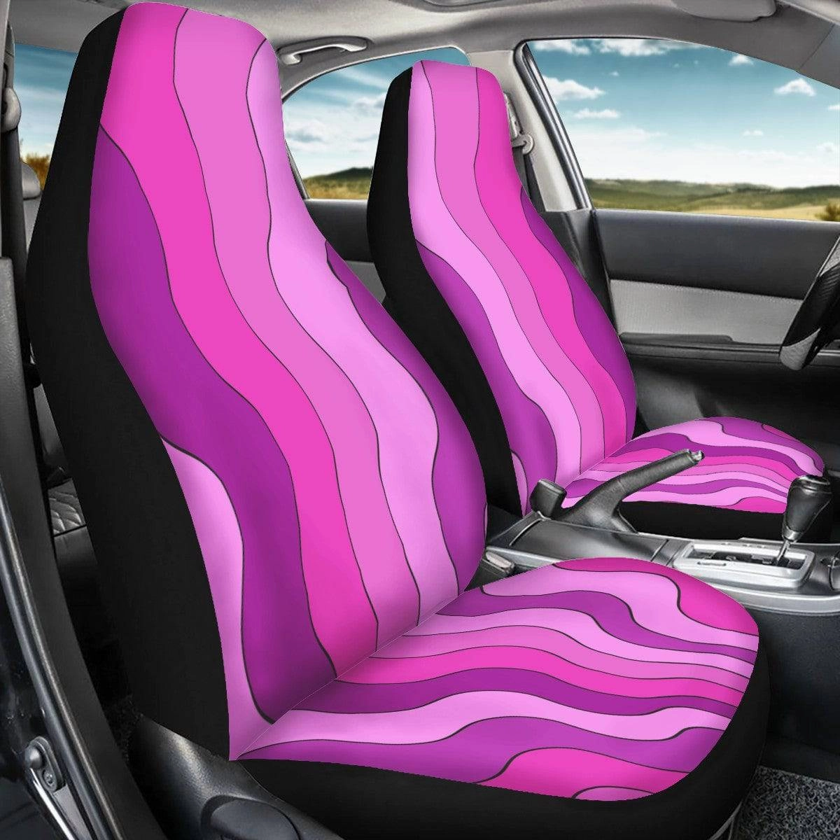 Magenta Vibes Faux Suede Car Seat Covers (Set of 2)