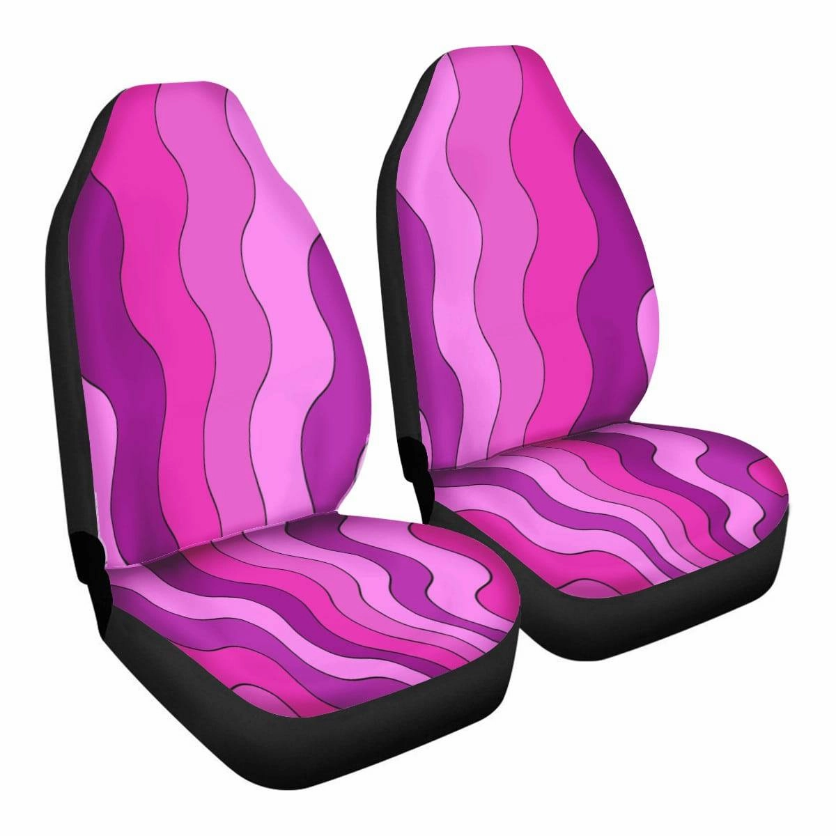 Magenta Vibes Faux Suede Car Seat Covers (Set of 2)