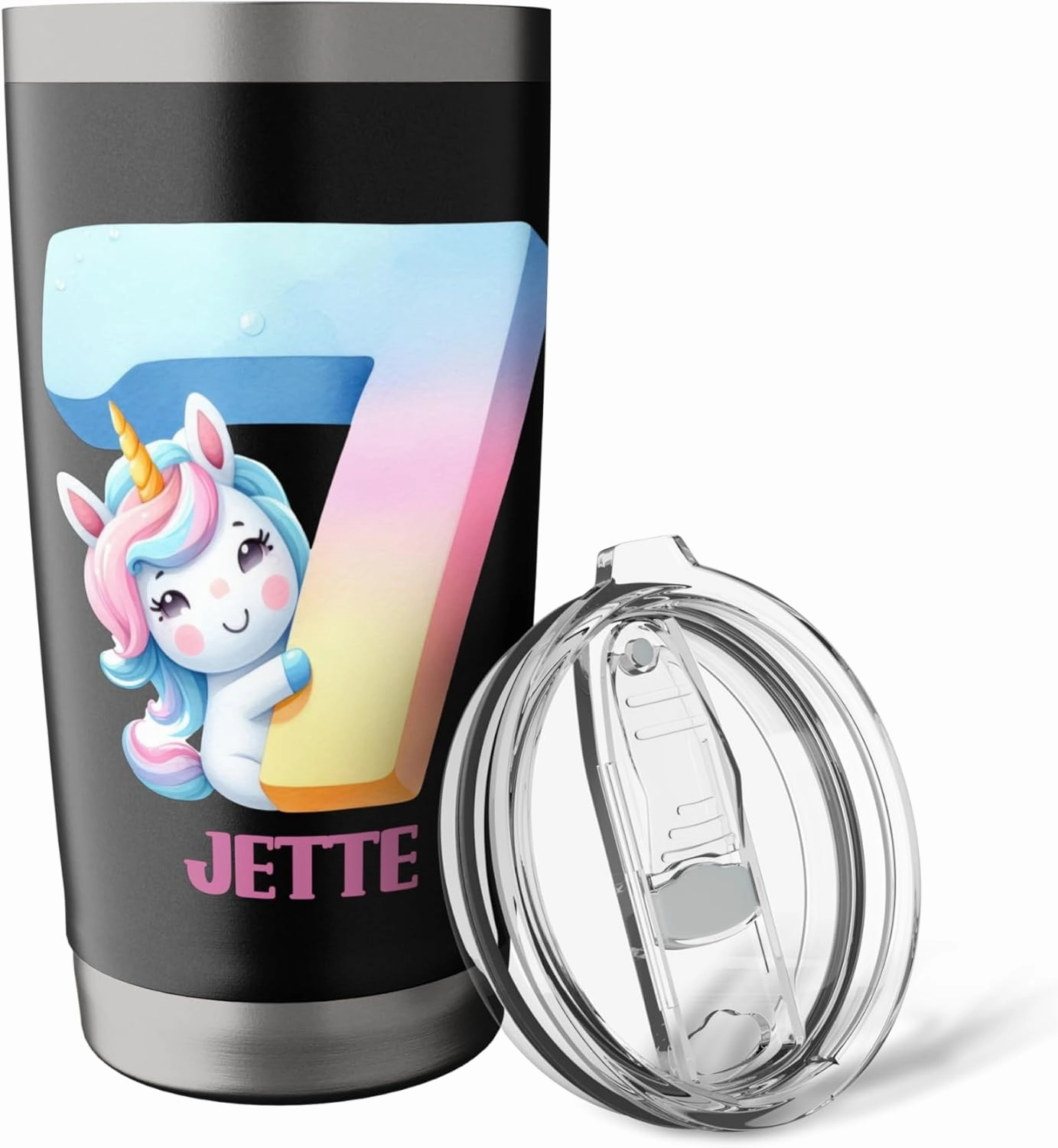 Magical Unicorn 7 Years Old Jette Girls Birthday Stainless Steel Insulated Tumbler