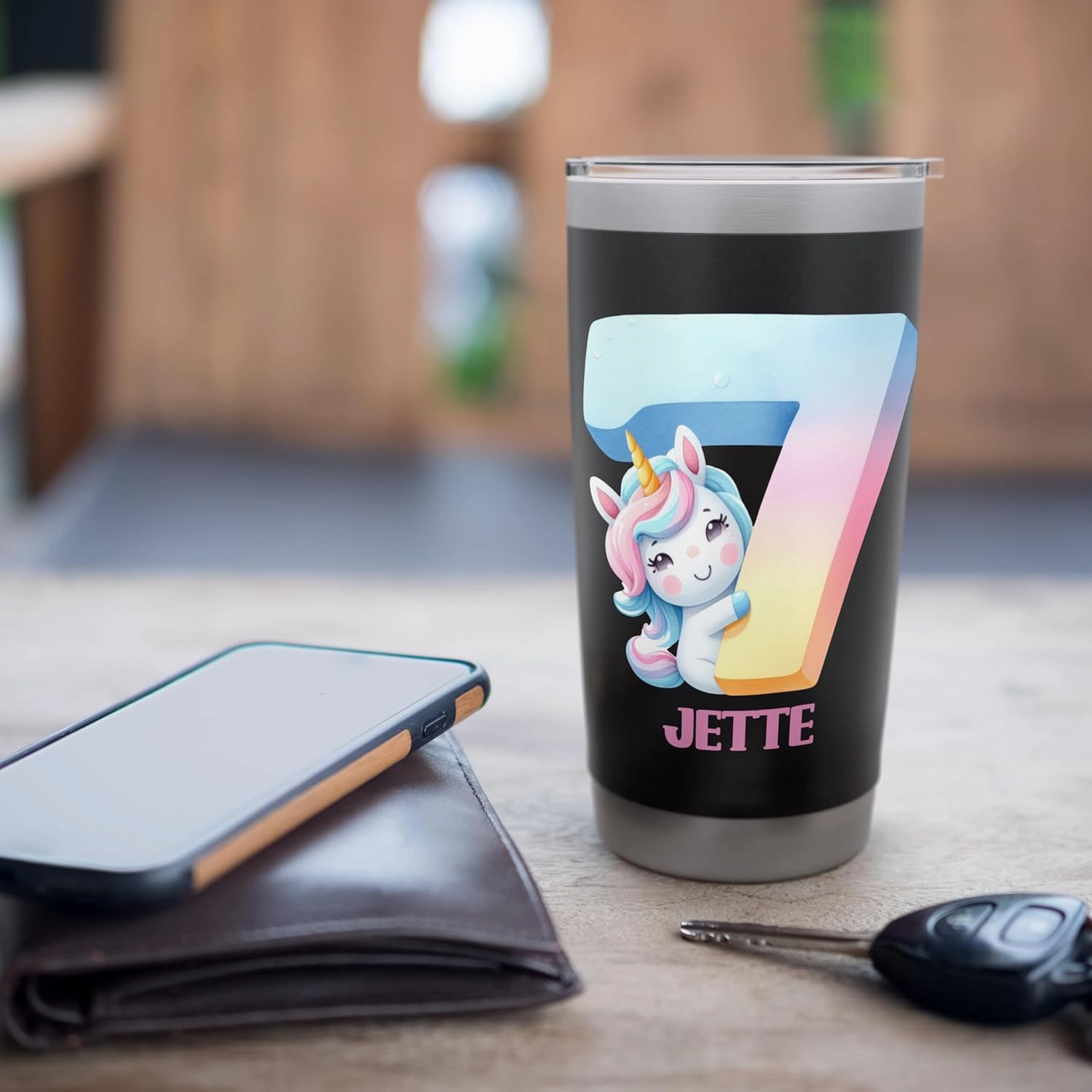 Magical Unicorn 7 Years Old Jette Girls Birthday Stainless Steel Insulated Tumbler