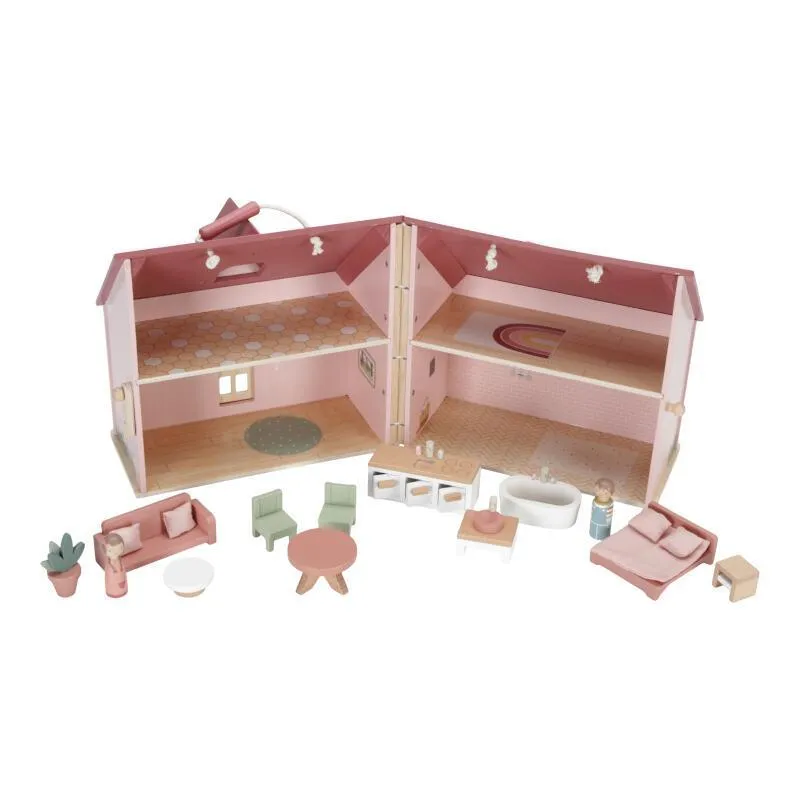 Maison de poupée en bois portable FSC - Little Dutch