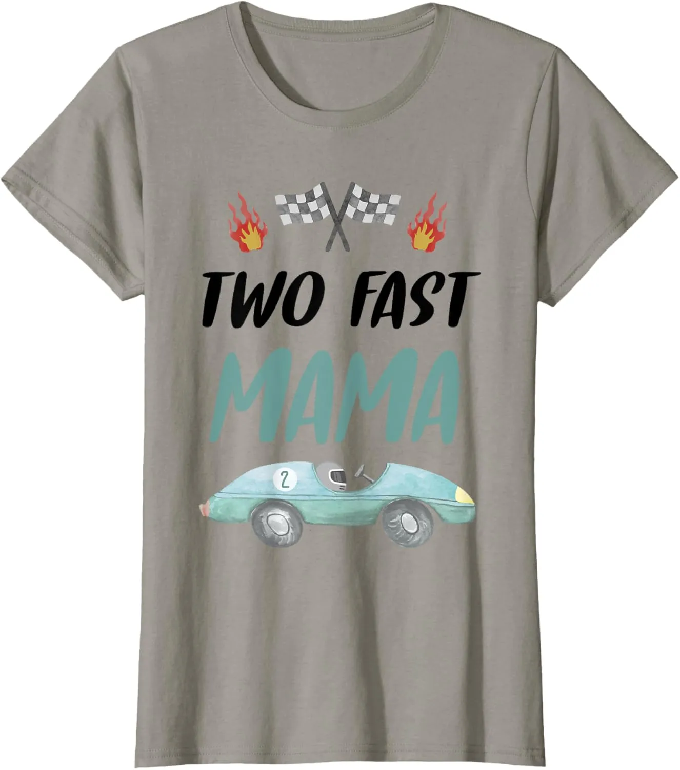 Mama Mom 2nd Birthday Two Fast Race Car Second Bday Party T-Shirt