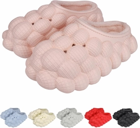 Man Women Bubble Slides with Fur Lined Bubble Slippers Comfortable Warm Fun Slippers Shoes for Indoor Outdoor