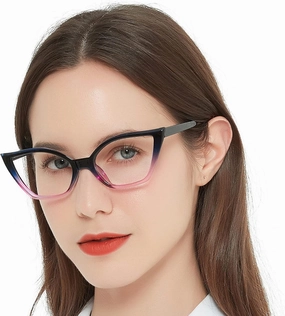 MARE AZZURO Cat Eye Reading Glasses Women Retro Cute Readers 1.0 1.25 1.5 1.75 2.0 2.25 2.5 2.75 3.0 3.5 4.0 5.0 6.0 (Purple, 1.00)