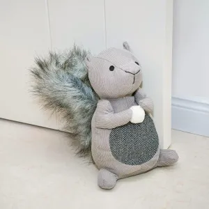 Marwood Cute Door Stopper Decorative Door Stops for Home and Office, Squirrel Weighted Interior Doorstop Fabric Stuffed Animal Door Stopper Floor Decorative