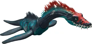 Mattel Jurassic World Chaos Theory Gigantic Trackers Styxosaurus Dinosaur Figure, Large Species Toy, Head Attack, Chomp & Paddle Motion, Digital Play