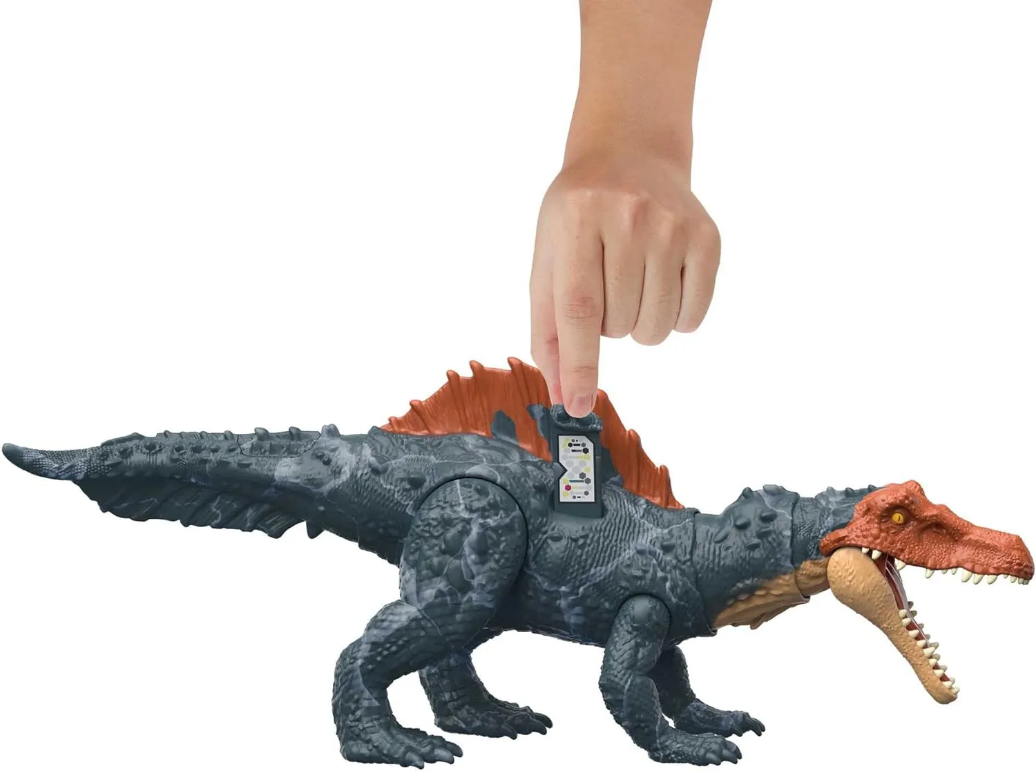 Mattel Jurassic World Dominion Massive Action Dinosaur Figure, Siamosaurus Dino Toy with Attack Motion, Plus Downloadable App & AR