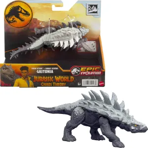 Mattel Jurassic World Strike Attack Dinosaur Toy with Single-Strike Action & Movable Joints, Gastonia Action Figure Includes Digital Play
