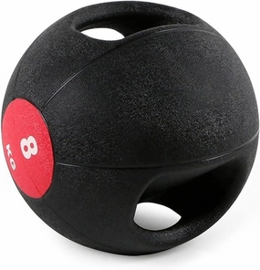 Medicine Ball Medicine Ball, Elastic Ball with Handle, Gravity Ball, Waist and Abdomen Balance Ball, with Anti-Leakage Nozzle, 3KG/4KG/5KG/6KG/7KG/8KG/9KG/10KG (Size : 8kg/17.6lb)