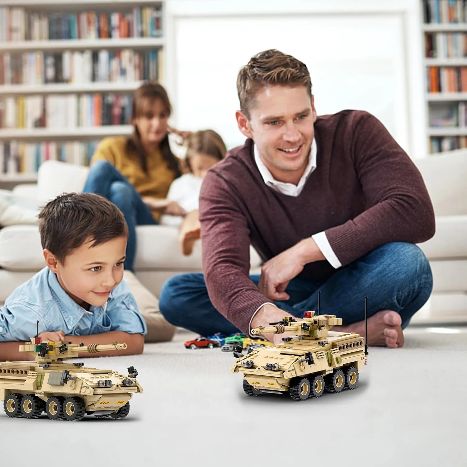 MEIEST Military Vehicle Building Blocks Sets,Armored Model Brick Set Highly Detailed Set for Military Enthusiast, Teens and Adults (M1128 Mobile Gun System)