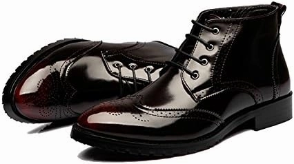 Men's Classic Leather Brogues Oxfords Ankle Dress Boots