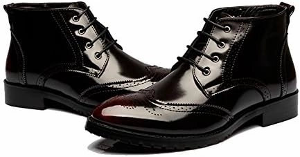 Men's Classic Leather Brogues Oxfords Ankle Dress Boots