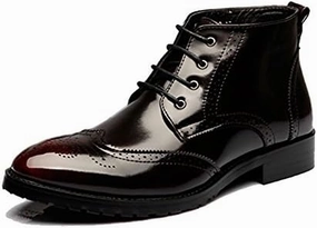 Men's Classic Leather Brogues Oxfords Ankle Dress Boots