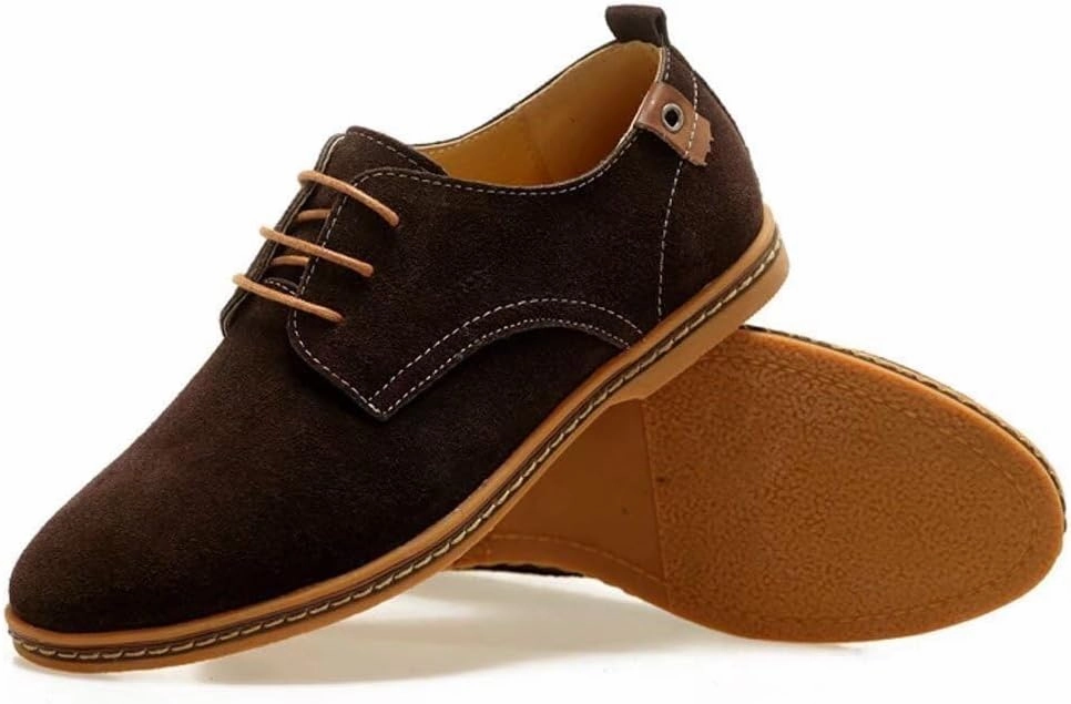 Men's Classic Leather Oxford Flat Heel Shoes