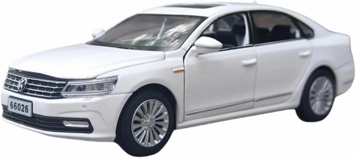 Metal Vehicles Toys 1:32 for Passat Scale Alloy Model Car Diecasts Toy Sound and Light to Friends and Family Display Home Or Office Décor(White)