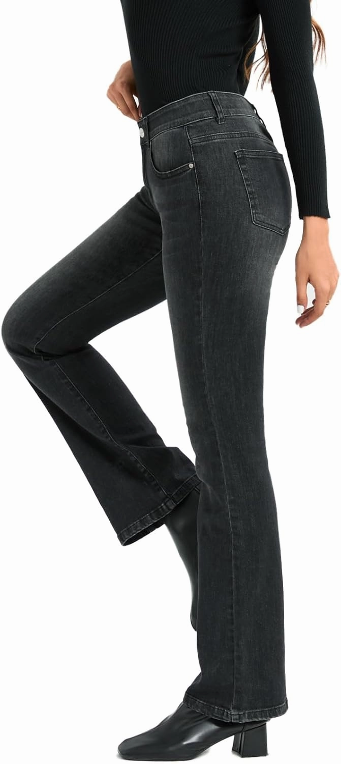 MetHera Women's Le Mel Classic Stretch Curvy Bootcut Jeans