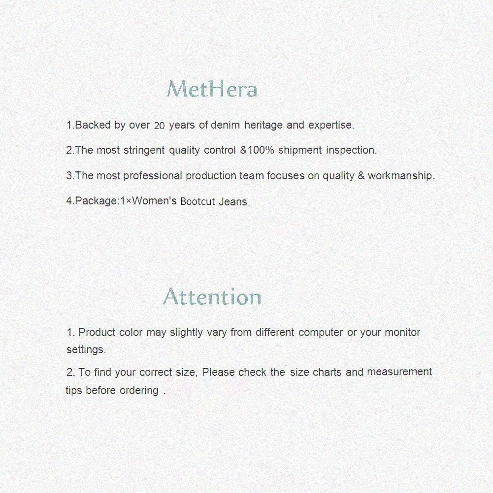 MetHera Women's Le Mel Classic Stretch Curvy Bootcut Jeans
