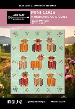 Mini Coos A Highland Cow Quilt Pattern aemc1123