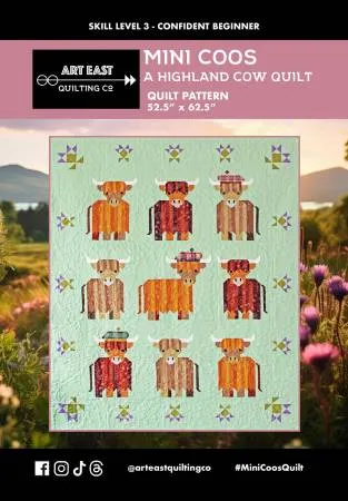 Mini Coos A Highland Cow Quilt Pattern aemc1123