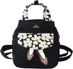 Miss Sapato B-7351 Women's Backpack, Ribbon Pumps, 3-Way, B5 Size, Black