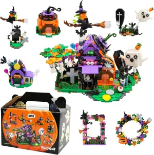 MOEMOE BABY Halloween Building Block Set, Halloween Party Favors Mini Cute Bricks for Kids 6 in 1 Halloween Toys for Family and School Teaching