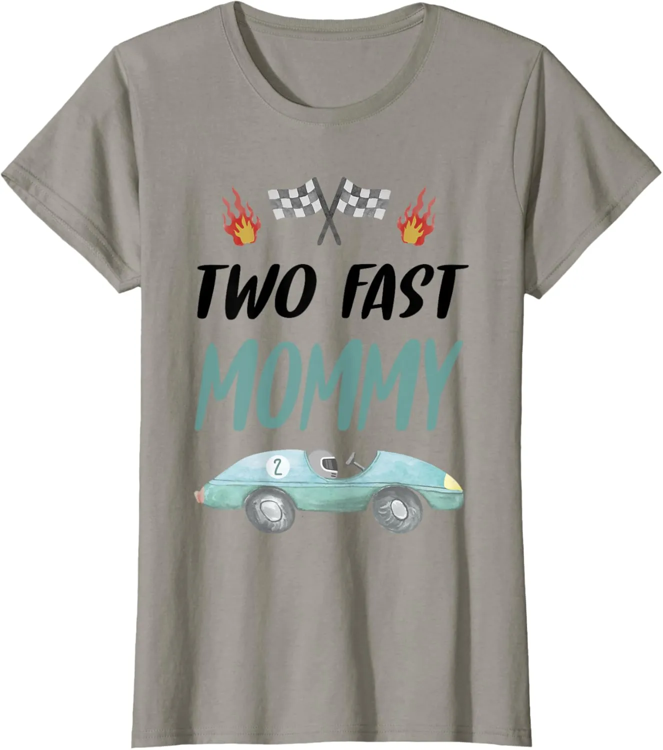 Mommy Mom 2nd Birthday Two Fast Race Car Second Bday Party T-Shirt