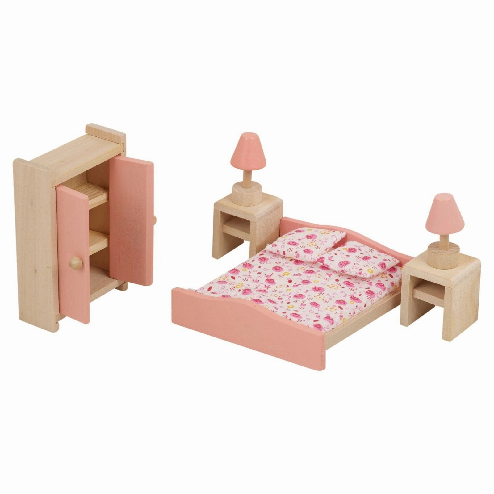 Montessori Dollhouse Furniture Sets| Natural & Pink | Choice of Room Sets