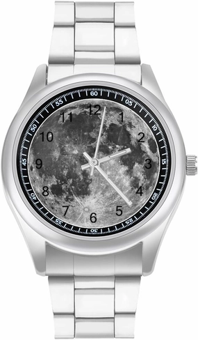 Moon Logo Casual Wrist Watches for Men Classic Business Dress Watch Big Face for Work Gym