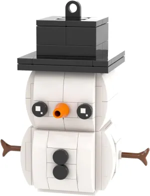 MOOXI-MOC Snowman Brick Mini Headz Building Set,Creative Cute Building Blocks Children Kit,Gifts for Kids(109pcs)