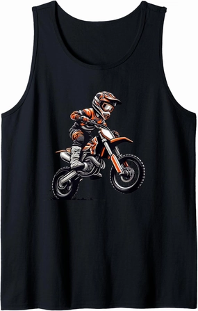 Motocross Kids Biker Dirt Bike Rider Bike Racing Racer Tank Top