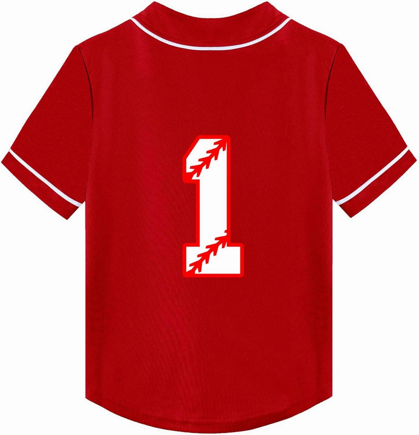 Mowbeat Baby Baseball Jersey 1 Year Old Birthday Shirt Short Sleeve Button Tee 1st Infant Toddler T Shirt