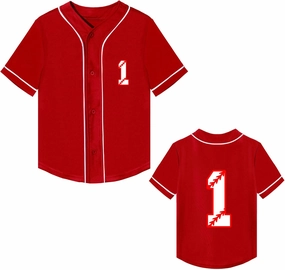 Mowbeat Baby Baseball Jersey 1 Year Old Birthday Shirt Short Sleeve Button Tee 1st Infant Toddler T Shirt