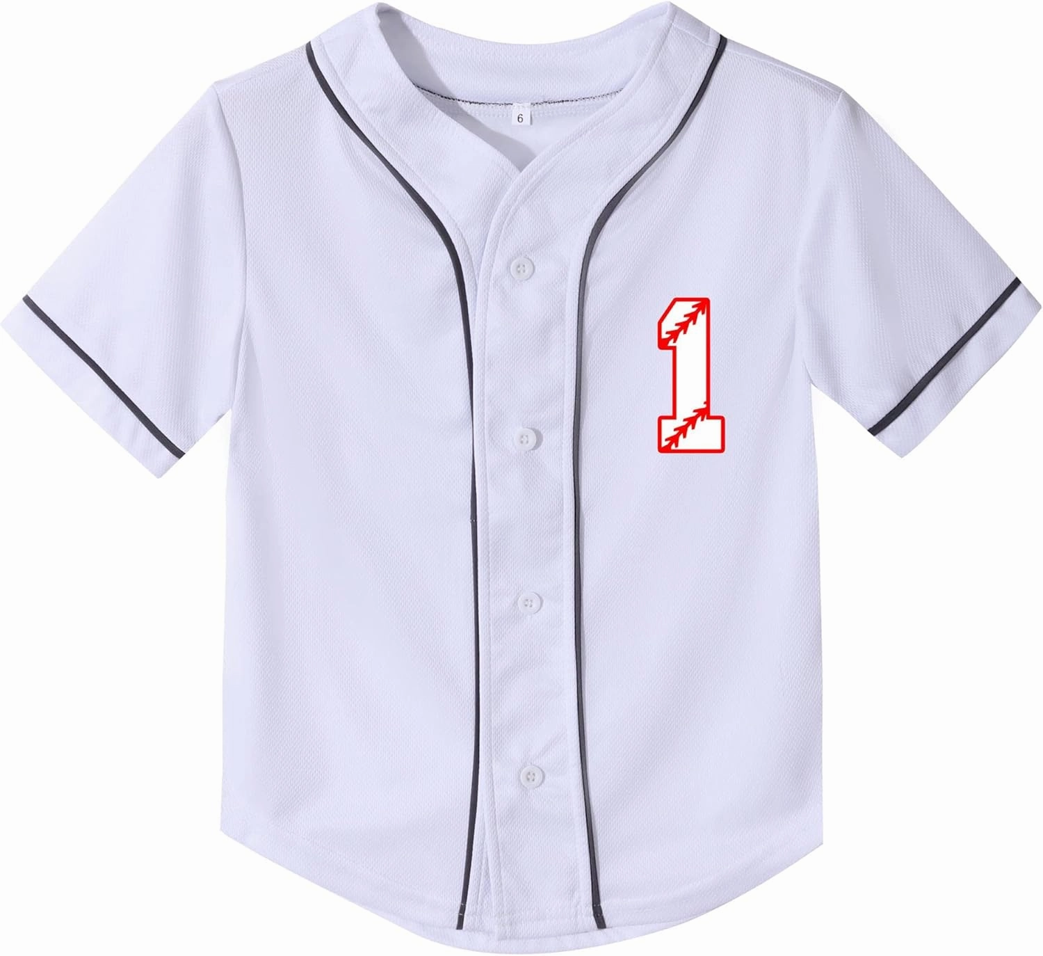 Mowbeat Baby Baseball Jersey 1 Year Old Birthday Shirt Short Sleeve Button Tee 1st Infant Toddler T Shirt