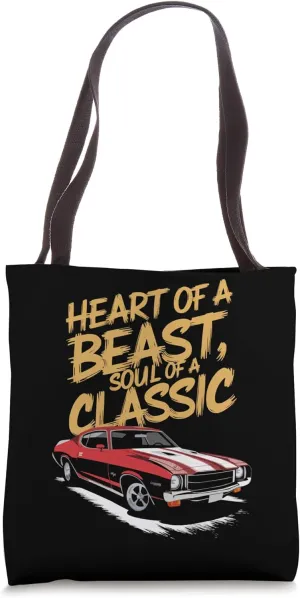 Muscle Car Lover Carguy Vintage Car Collector Automobile Tote Bag