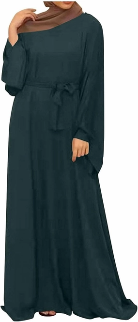Muslim Dress for Women Classic Abaya Dress Dubai Robe Eid Prayer Clothes Islamic Muslim Robe Pakistani Kaftan Abaya