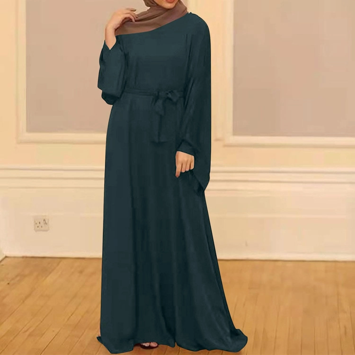 Muslim Dress for Women Classic Abaya Dress Dubai Robe Eid Prayer Clothes Islamic Muslim Robe Pakistani Kaftan Abaya