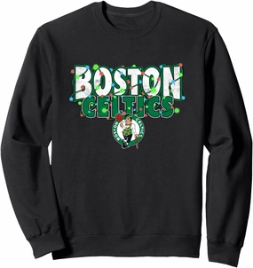 NBA Boston Celtics Christmas Lights Holiday Logo Sweatshirt