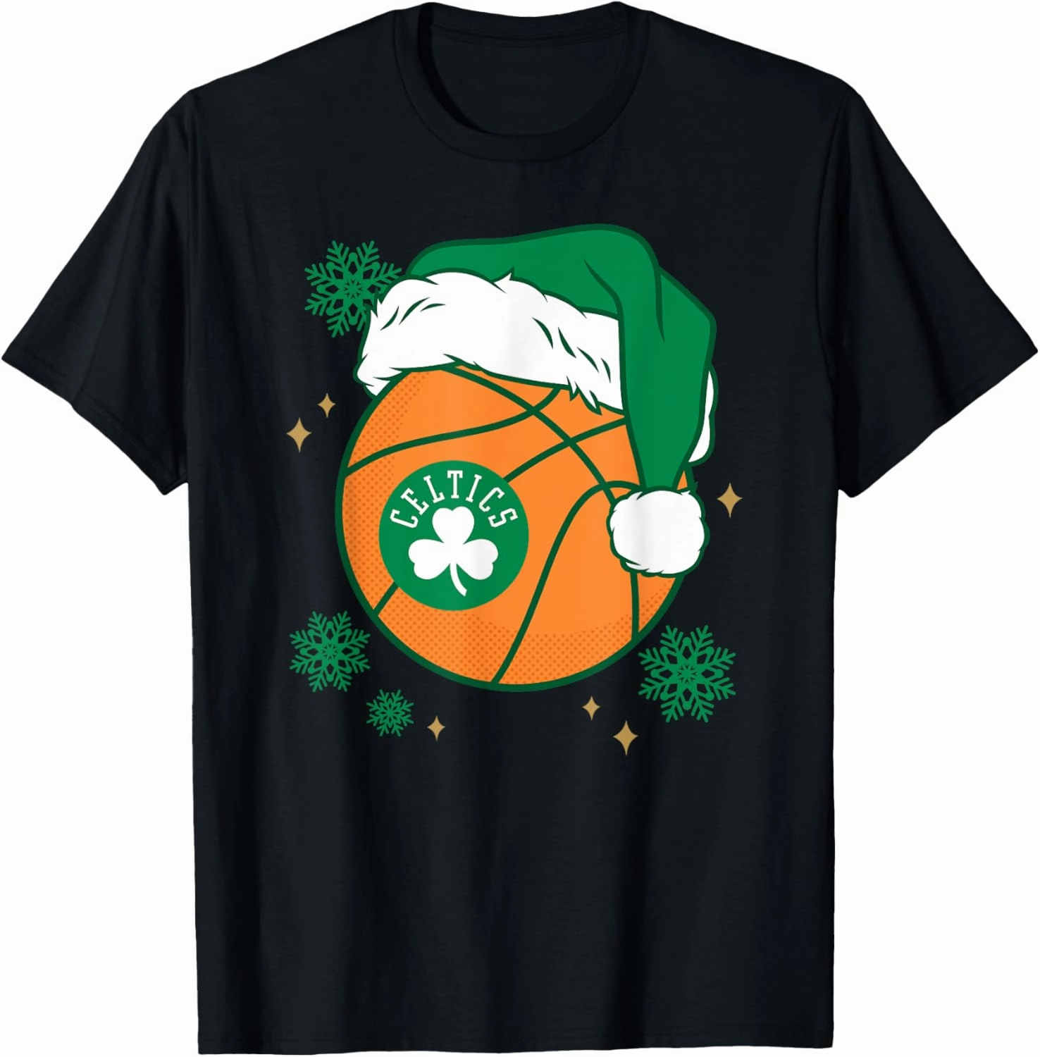 NBA Boston Celtics Christmas Santa Hat Ball T-Shirt