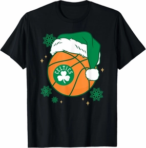 NBA Boston Celtics Christmas Santa Hat Ball T-Shirt