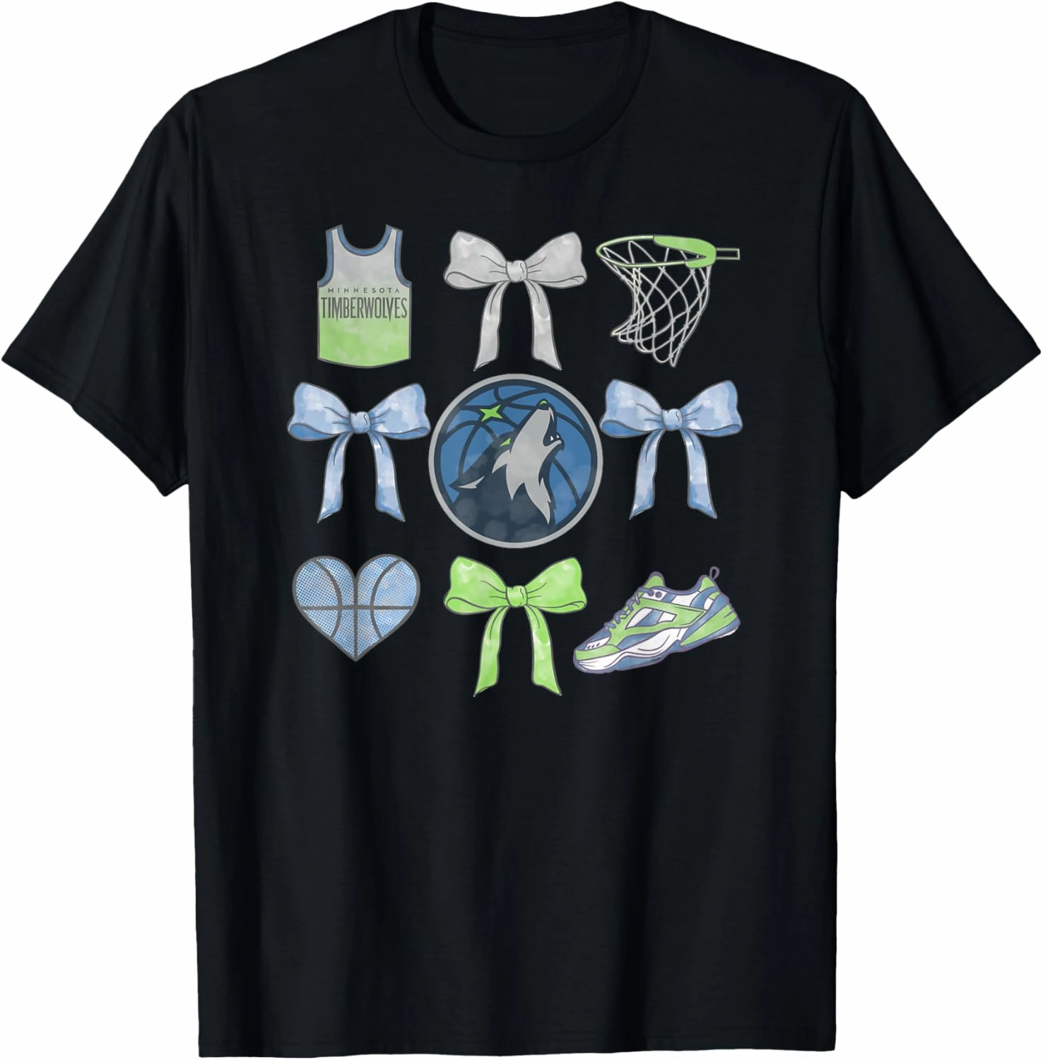 NBA Minnesota Timberwolves Bow Grid T-Shirt