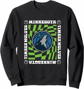 NBA Minnesota Timberwolves Retro Checkerboard Wave Sweatshirt