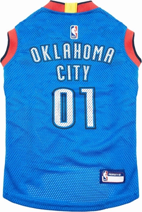 NBA OKLAHOMA CITY THUNDER DOG Jersey, Small - Tank Top Basketball Pet Jersey