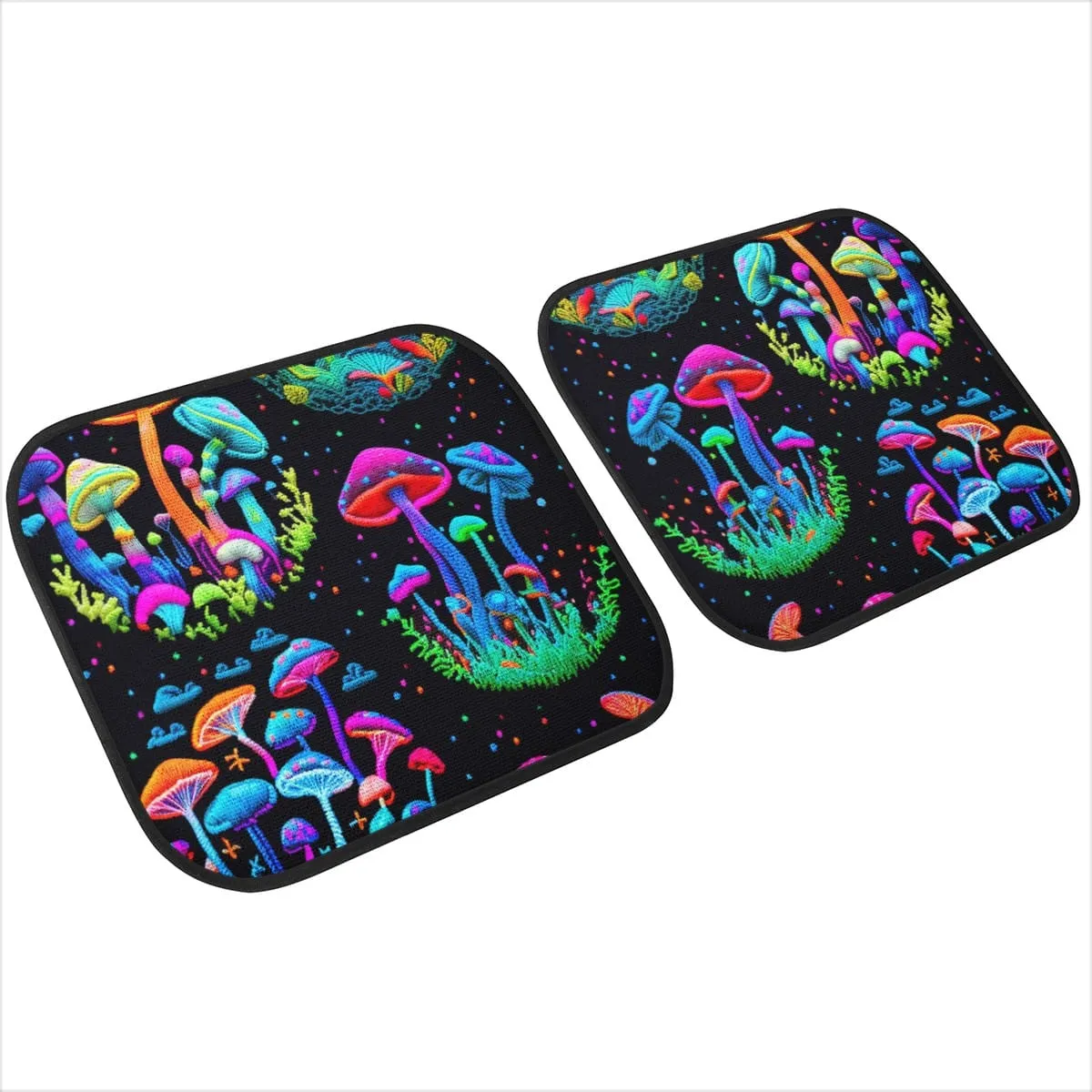 Neon Mushrooms Car Floor Mats
